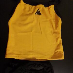 Vintage 2 Piece Yellow/Black Speedo Size 6